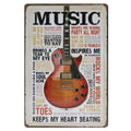 Muziek Retro Wandbord 30x20