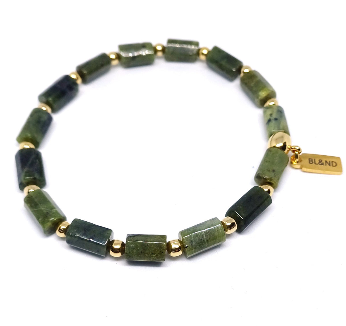 Edelsteen kolom stretch armband