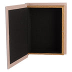Opbergdoos Set van 3 Boeken 27 /22 /17 cm Beige Hout