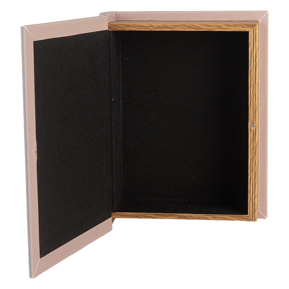 Opbergdoos Set van 3 Boeken 27 /22 /17 cm Beige Hout