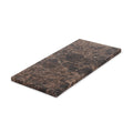 Marmer dienblad rechthoek M bruin 15x30cm