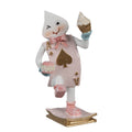 Decoratie Beeld Poppetje Cupcake 9 cm Roze Polyresin