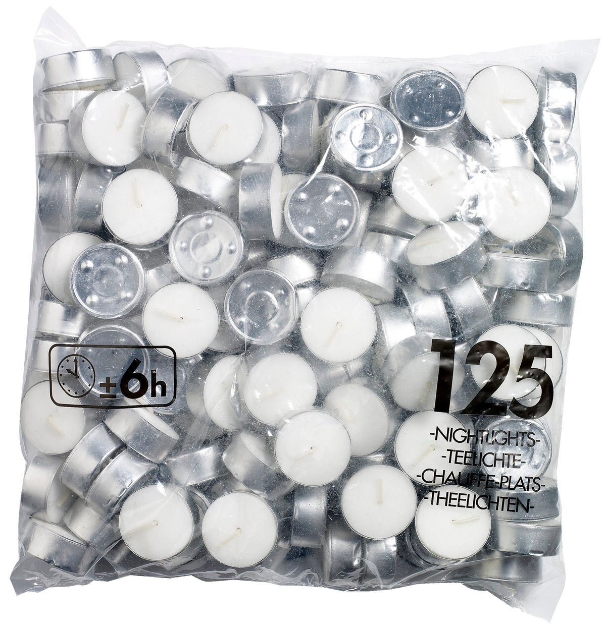 Neutraal theelicht 6u zak 125 Wit