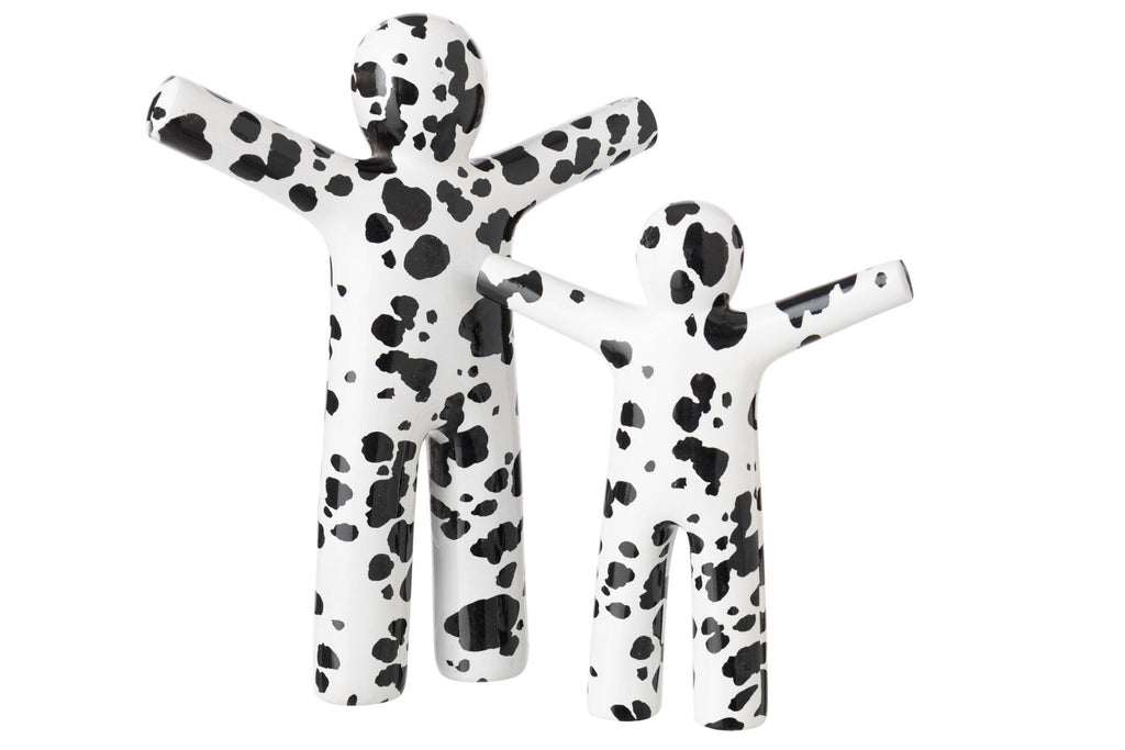 J-Line P’tit Maurice dalmatiër - polyresin - wit/zwart - large