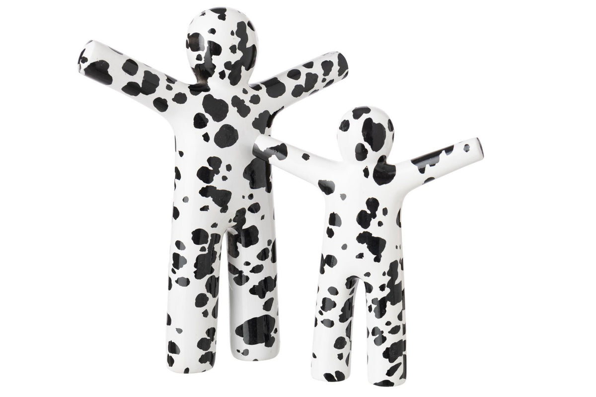 J-Line P’tit Maurice dalmatiër - polyresin - wit/zwart - large