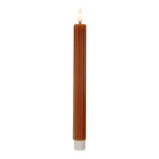 LED Dinerkaarsen set van 2 Ø 2x25 cm Bruin Wax