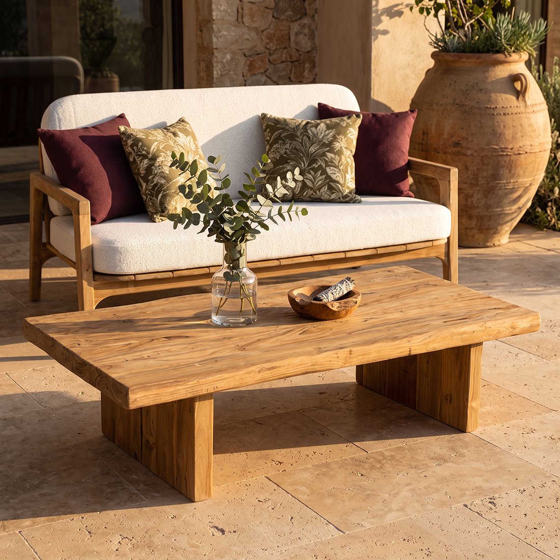 Teakhouten salontafel