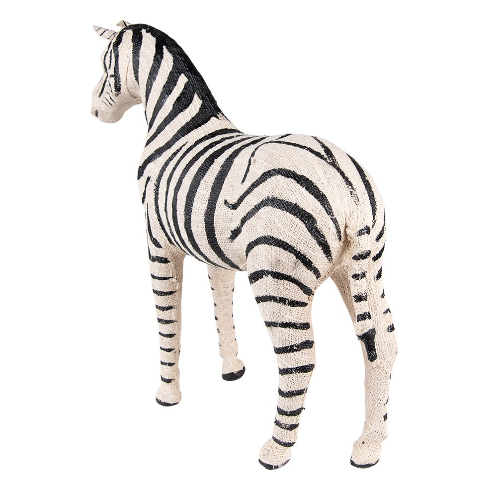 Beeld Zebra 28 cm Zwart Wit Papier