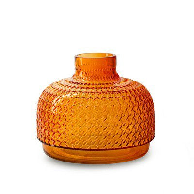 Bolvaas 'sari' oranje h17,5 d20,5 cm
