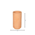 Terracotta Vaas set/3 - Klein 10cm, Medium 15cm, Groot 20cm (Ø6cm)