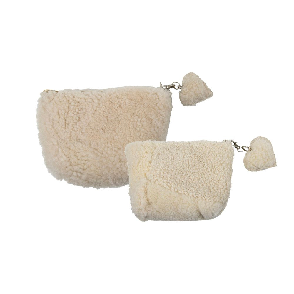 Schaap wit etui met hartje 18cm