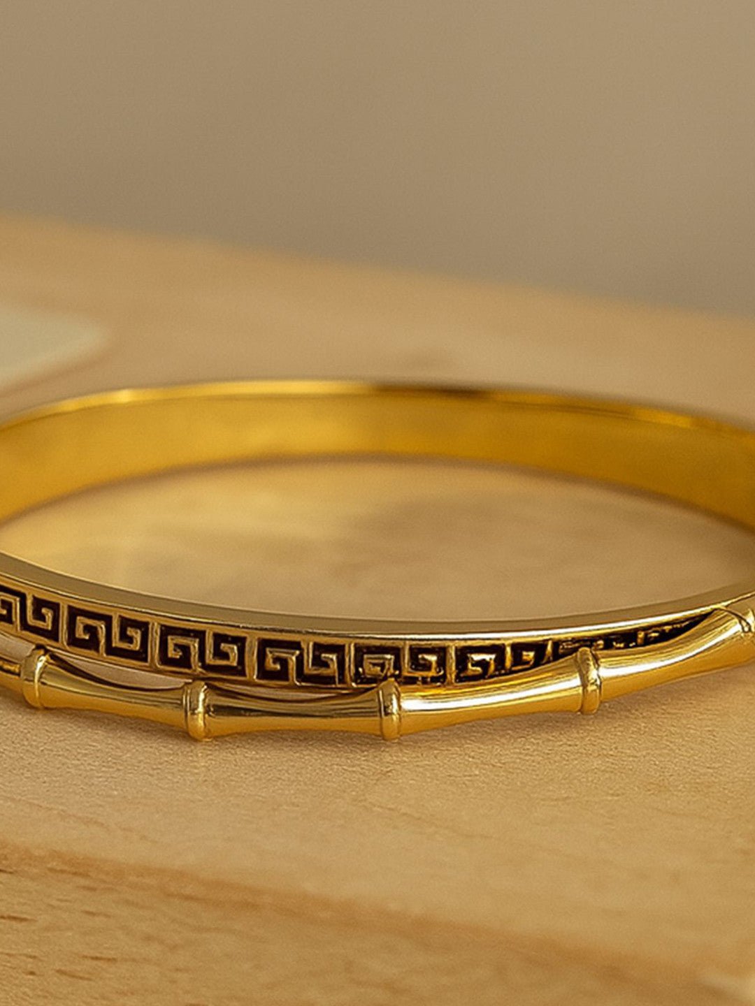 Armband | Vergulde armband Legering Accent Slip | Zwart