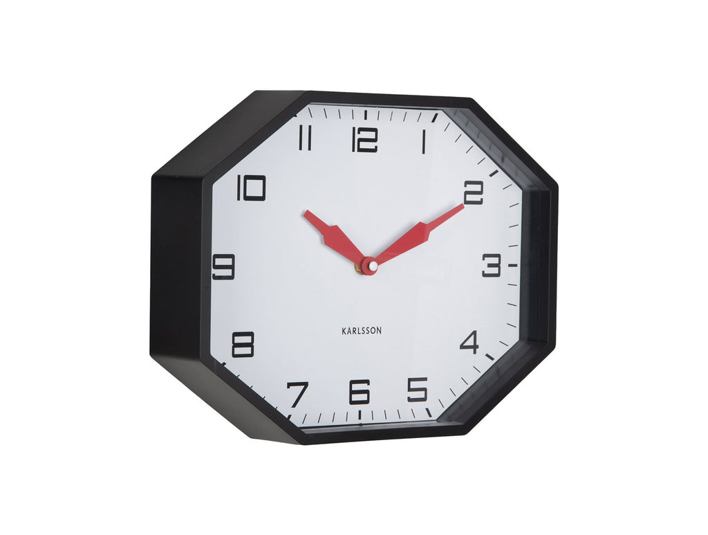 Wandklok moderne fabriek achthoek