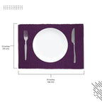 Eettafelmatten – geribbeld katoen, hittebestendig – 48x32 cm, set van 6