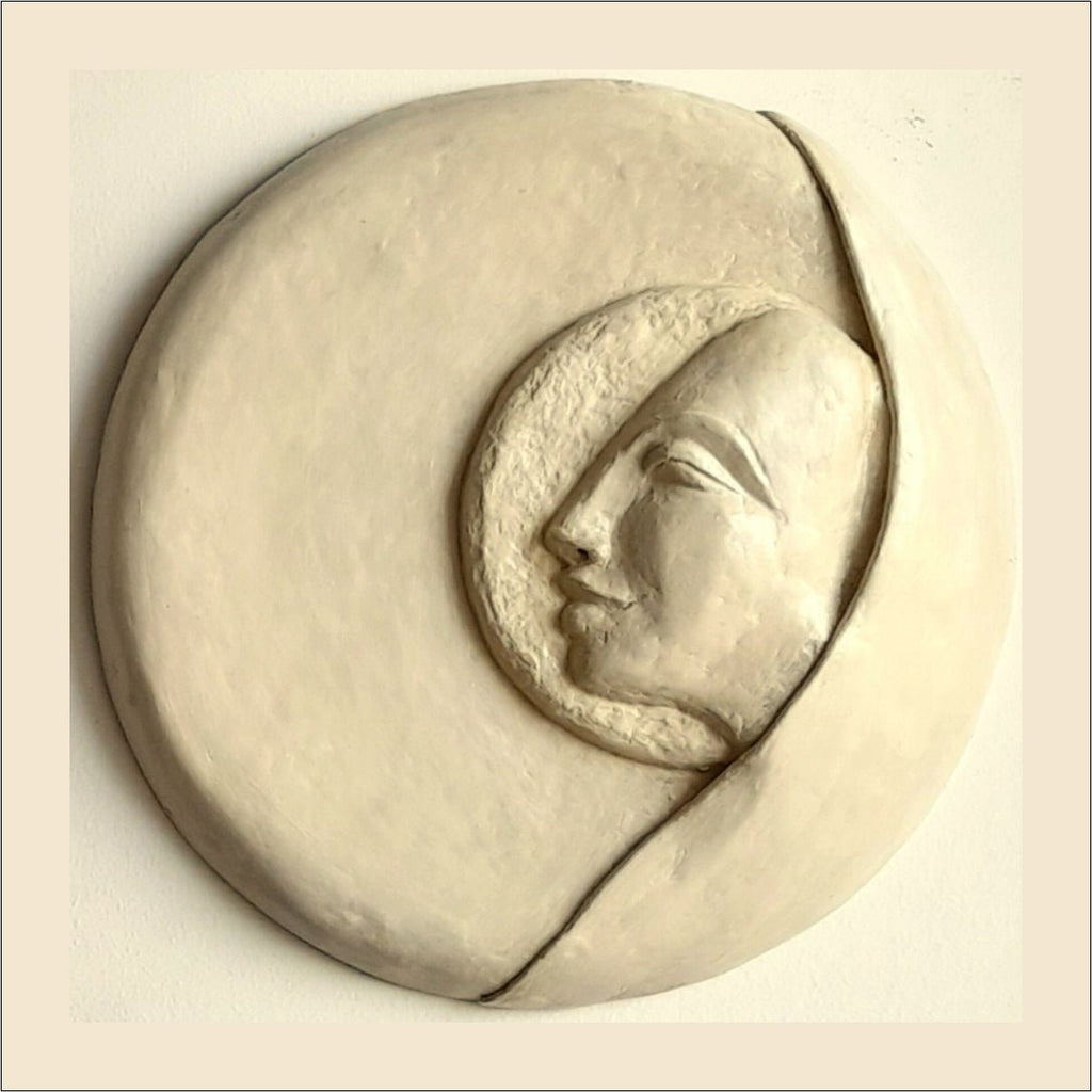 Wandplaat van papier-maché-Serene