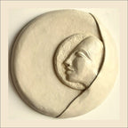 Wandplaat van papier-maché-Serene
