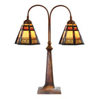 Tiffany Tafellamp 48x19x64 cm Bruin Glas