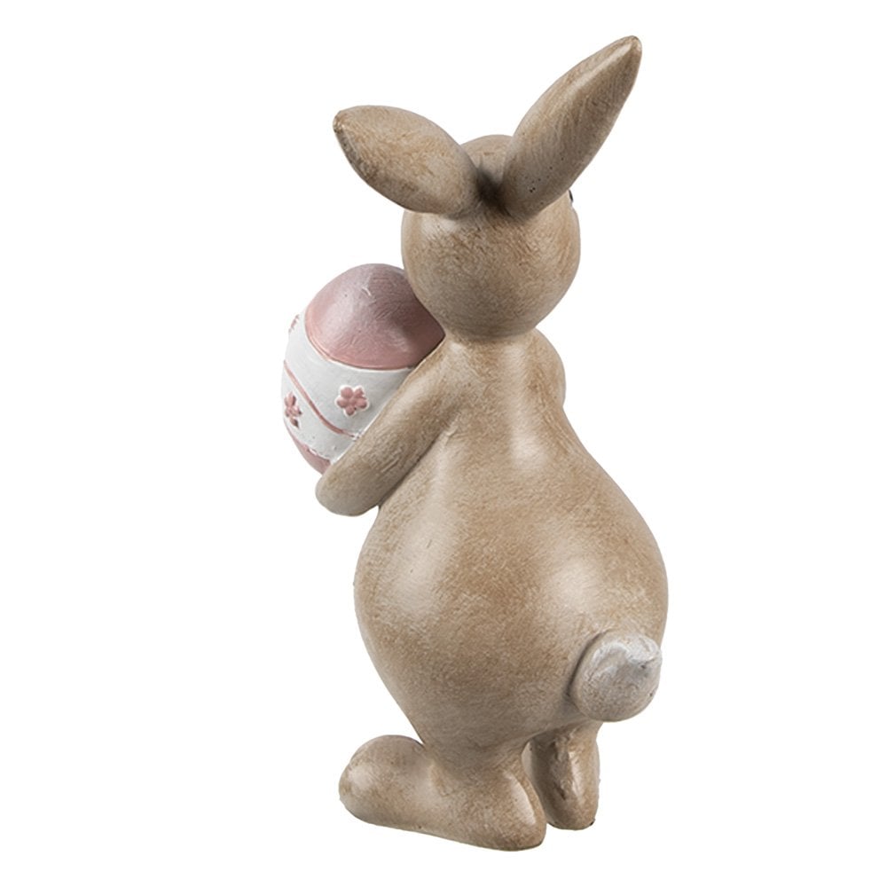 Decoratie Beeld Konijn 15 cm Beige Kunststof