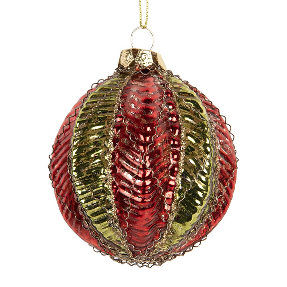 Kerstbal Ø 7x8 cm Goudkleurig Glas