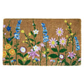 Kokosmat handgeweven wilde bloemen 75cm