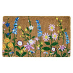 Kokosmat handgeweven wilde bloemen 75cm