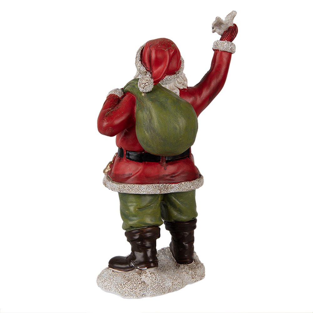 Beeld Kerstman 13x10x23 cm Rood Polyresin Kerstdecoratie