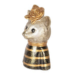 Decoratie Beeld Kat 11x9x18 cm Goudkleurig Bruin Kunststof
