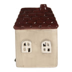 Decoratie Huis met LED LED 7x6x10 cm Beige Keramiek