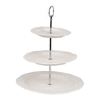 Etagère 3 laags Ø 26x31 cm Wit Keramiek