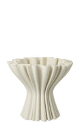 J-Line vaas 3D Print Onregelmatig Breed - porselein - wit