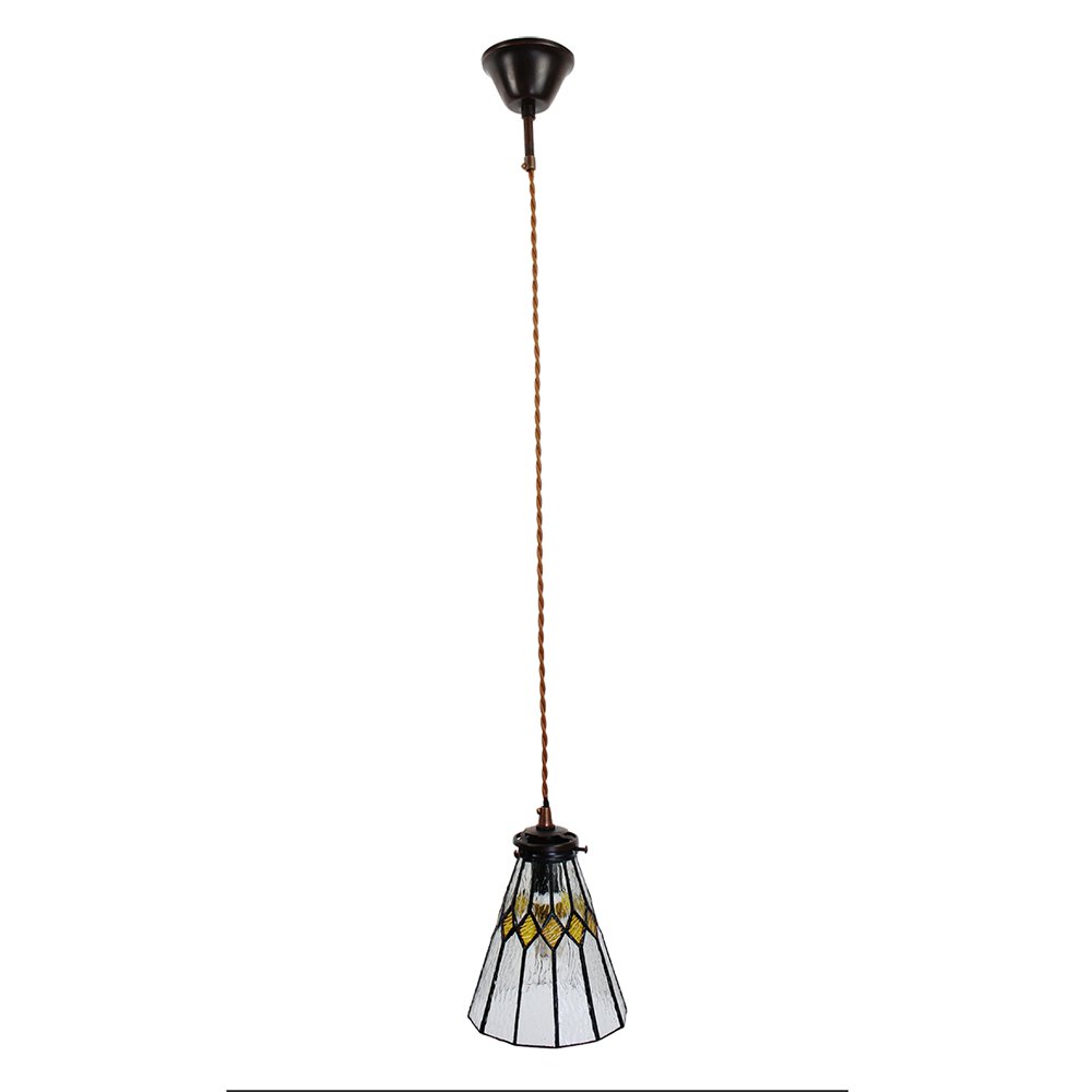 Hanglamp Tiffany Ø 15x115 cm transparant Glas Hanglamp Eettafel