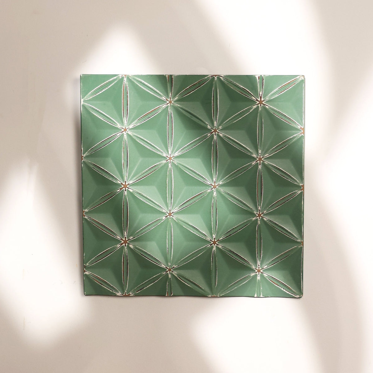 Groen diamant geometrisch diamanten wandpaneel voor modern interieur