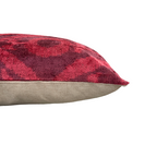 Velvet Ikat Kussen Burgundy 60x40 cm