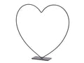 Metalen hart op voet 30cm zwart