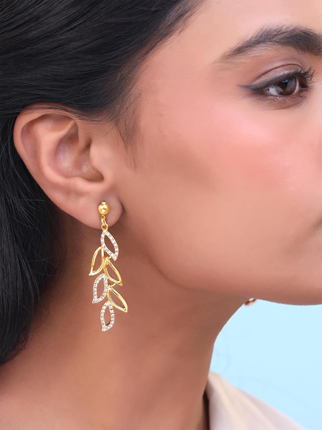 Veelkleurige kristallen en opalen oorbellen – mode-sieraden – roségoud verguld, ovaalvormig – klaar voor de detailhandel