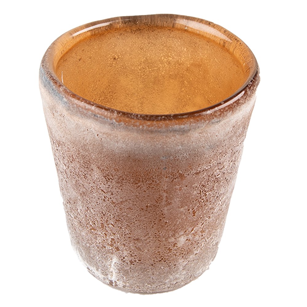 Theelichthouder Ø 7x8 cm Bruin Glas Waxinelichthouder