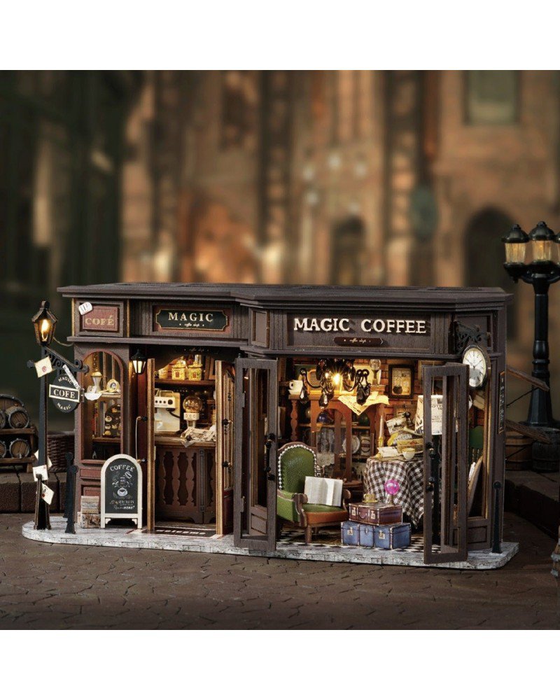 Cutebee, 3D DIY Huisje, Magic Coffee Shop, F041-B, 28,6x13,5x14,5cm