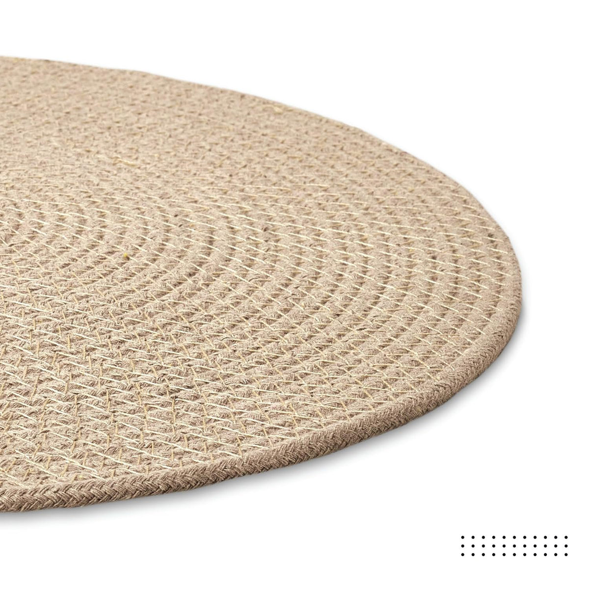 Ronde tafelmatten – katoenen geribbelde stijl, hittebestendig – diameter 32 cm, set van 4