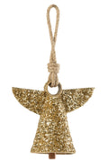 J-Line hanger Bel Engel - ijzer/kralen - goud