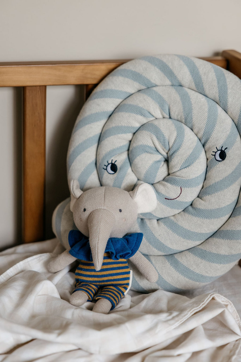 Gebreide speelgoed, babycadeau, olifantenpim