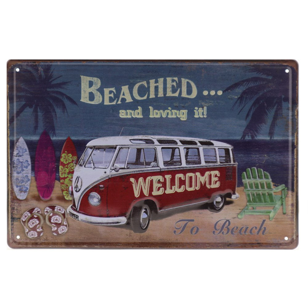 Beached Retro Wandbord 20x30