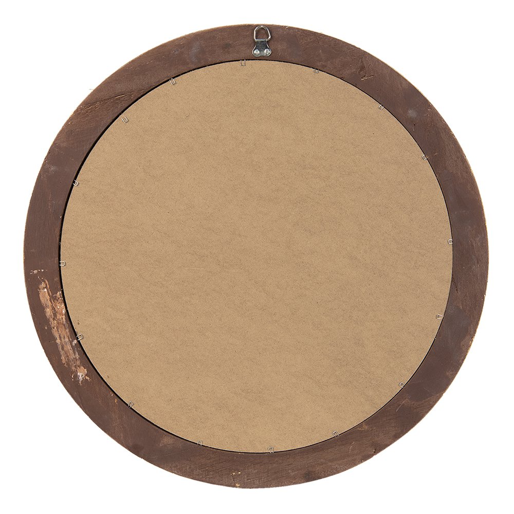 Spiegel Ø 59 cm Goudkleurig Hout Grote Spiegel