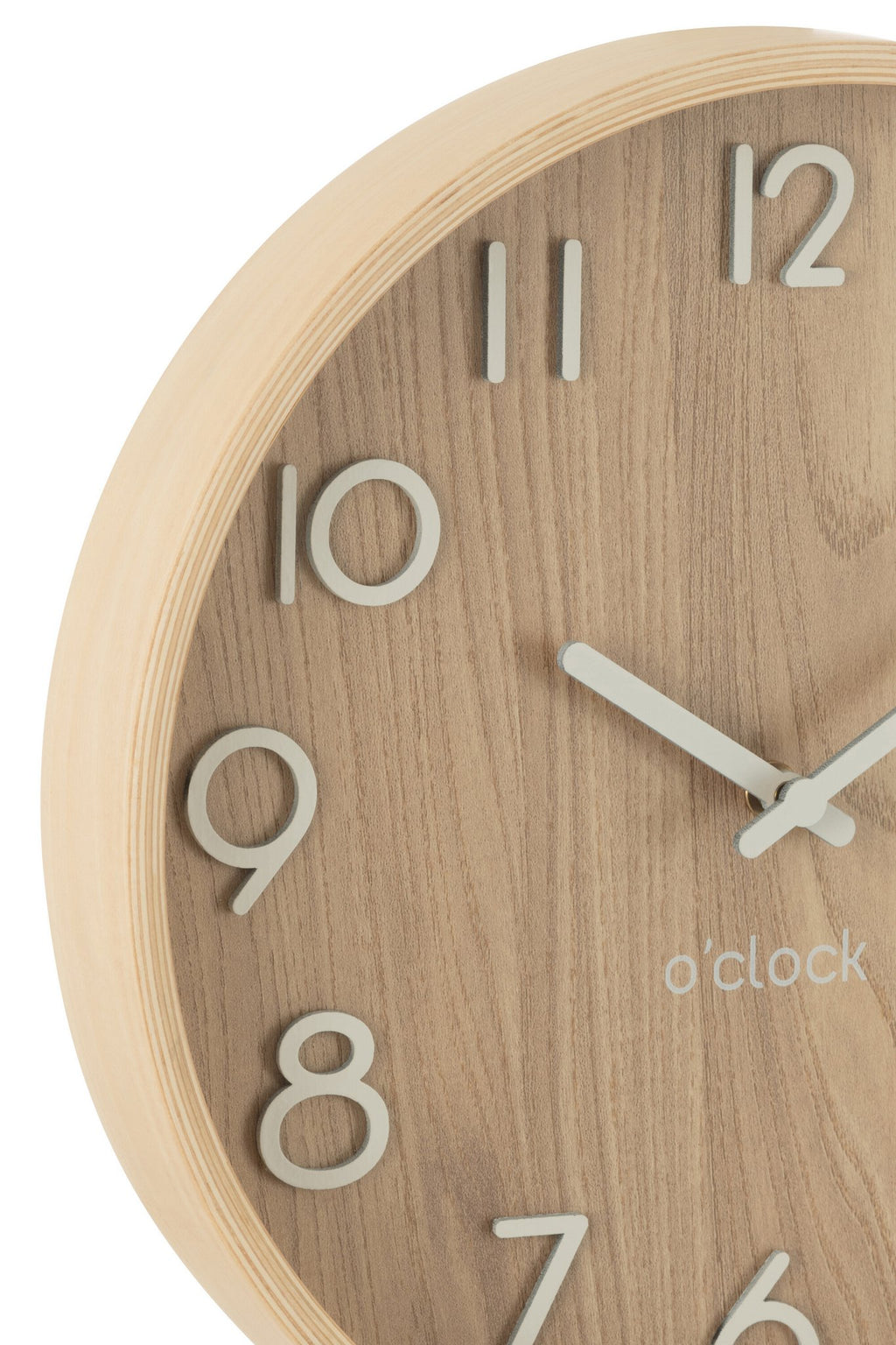 J-Line Wandklok Multiplex/Mdf Naturel Small