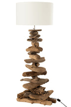 J-Line vloerlamp - hout - naturel/beige - medium