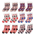Kerstsokken set van 12 one size Meerkleurig Synthetisch Hert