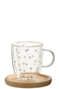 J-Line Tas Hart Glas Transparant/Goud
