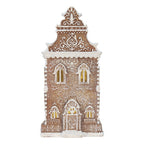 Gingerbread house met LED 17x15x35 cm Bruin Kunststof