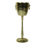 Wijnkoeler op poot champagne goud 31X12X10cm