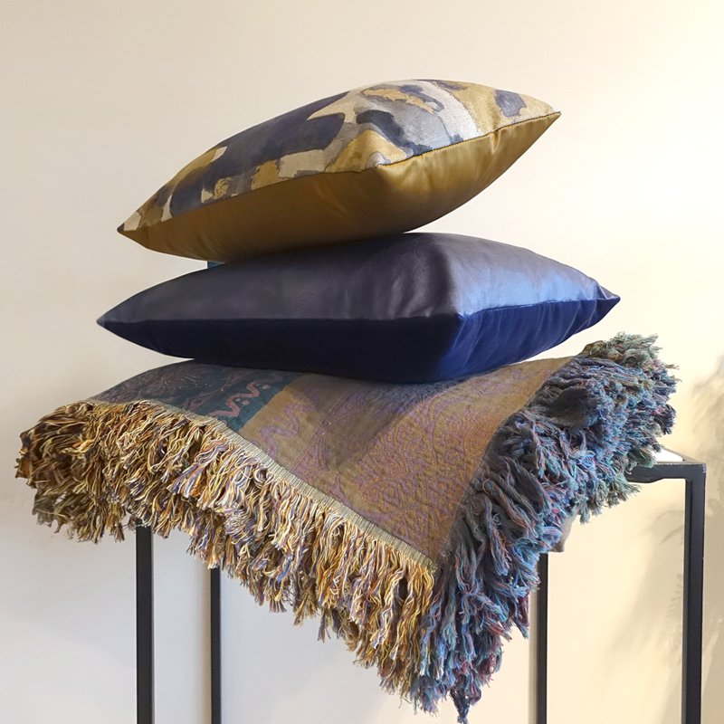 341 Mioleather metallic navy 50x40