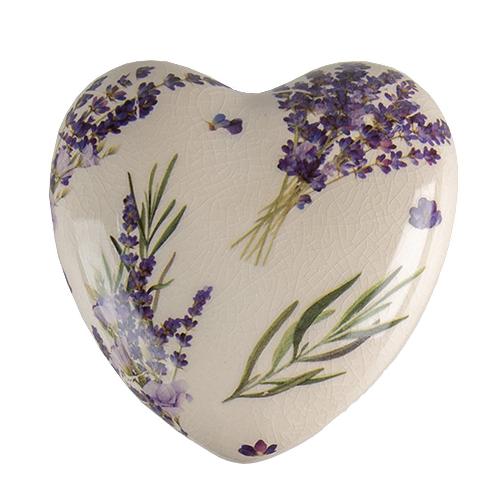 Decoratie 11x11x4 cm Paars Groen Keramiek Lavendel